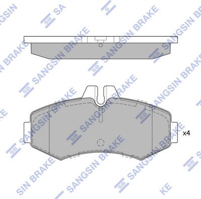 Hi-Q SP4049 - Тормозные колодки, дисковые, комплект avtokuzovplus.com.ua