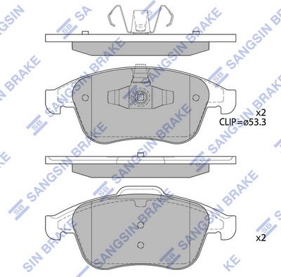 Hi-Q SP4055 - Гальмівні колодки, дискові гальма autocars.com.ua