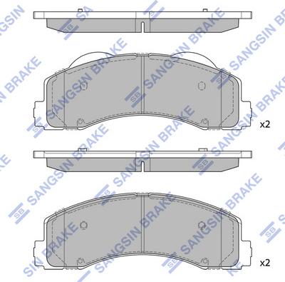 Hi-Q SP4056 - Тормозные колодки, дисковые, комплект avtokuzovplus.com.ua