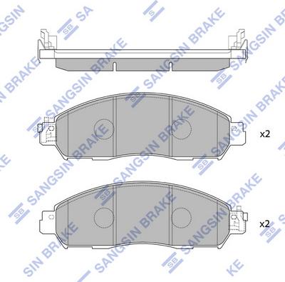 Hi-Q SP4080 - Тормозные колодки, дисковые, комплект avtokuzovplus.com.ua