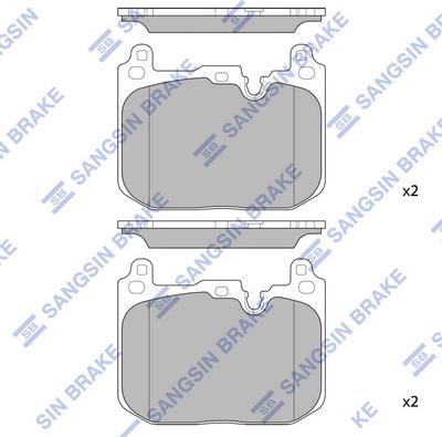 Hi-Q SP4126A - Тормозные колодки, дисковые, комплект avtokuzovplus.com.ua