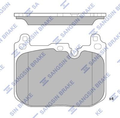 Hi-Q SP4126 - Тормозные колодки, дисковые, комплект avtokuzovplus.com.ua