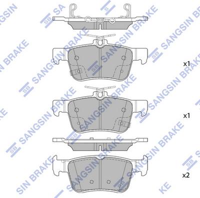 Hi-Q SP4127A - Тормозные колодки, дисковые, комплект avtokuzovplus.com.ua