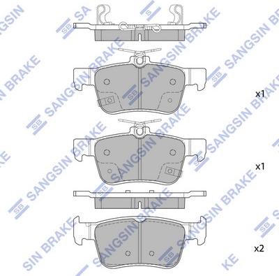 Hi-Q SP4127 - Тормозные колодки, дисковые, комплект avtokuzovplus.com.ua