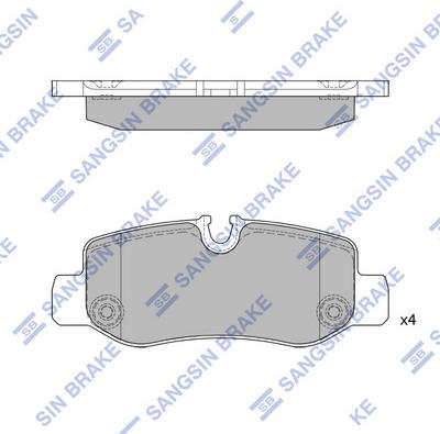 Hi-Q SP4130 - Тормозные колодки, дисковые, комплект avtokuzovplus.com.ua