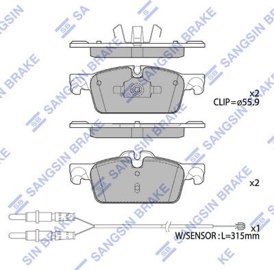 Hi-Q SP4132 - Гальмівні колодки, дискові гальма autocars.com.ua