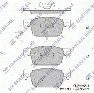 Hi-Q SP4134 - Гальмівні колодки, дискові гальма autocars.com.ua