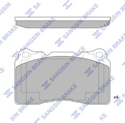 Hi-Q SP4145A - Тормозные колодки, дисковые, комплект avtokuzovplus.com.ua