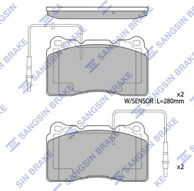 Hi-Q SP4145 - Тормозные колодки, дисковые, комплект avtokuzovplus.com.ua