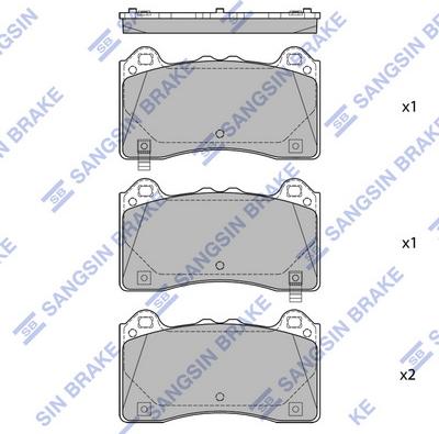 Hi-Q SP4152 - Тормозные колодки, дисковые, комплект avtokuzovplus.com.ua