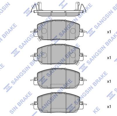 Hi-Q SP4176 - Гальмівні колодки, дискові гальма autocars.com.ua