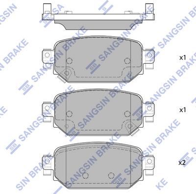 Hi-Q SP4178 - Тормозные колодки, дисковые, комплект avtokuzovplus.com.ua