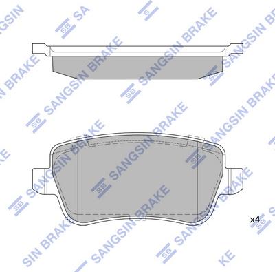 Hi-Q SP4184 - Тормозные колодки, дисковые, комплект avtokuzovplus.com.ua