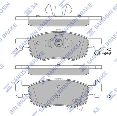 Hi-Q SP4195 - Гальмівні колодки, дискові гальма autocars.com.ua