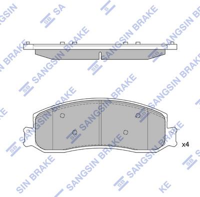 Hi-Q SP4204 - Тормозные колодки, дисковые, комплект avtokuzovplus.com.ua