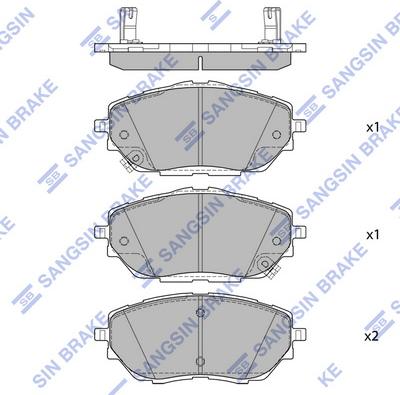 Hi-Q SP4213A - Тормозные колодки, дисковые, комплект avtokuzovplus.com.ua