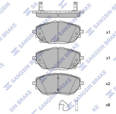 Hi-Q SP4213 - Тормозные колодки, дисковые, комплект avtokuzovplus.com.ua