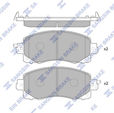 Hi-Q SP4221 - Тормозные колодки, дисковые, комплект avtokuzovplus.com.ua