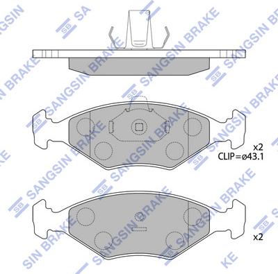 Hi-Q SP4237 - Гальмівні колодки, дискові гальма autocars.com.ua