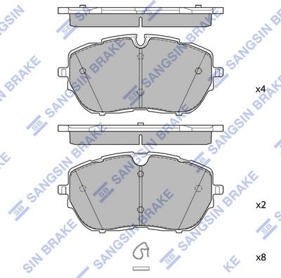 Hi-Q SP4241 - Тормозные колодки, дисковые, комплект avtokuzovplus.com.ua