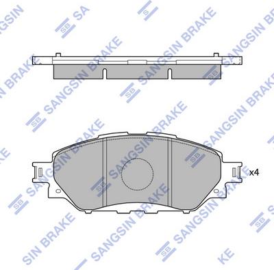 Hi-Q SP4243 - Тормозные колодки, дисковые, комплект avtokuzovplus.com.ua