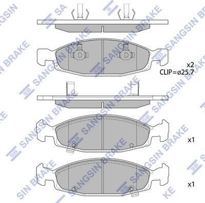 Hi-Q SP4257 - Гальмівні колодки, дискові гальма autocars.com.ua