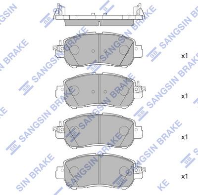 Hi-Q SP4263 - Гальмівні колодки, дискові гальма autocars.com.ua