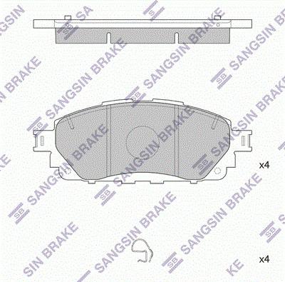 Hi-Q SP4264 - Тормозные колодки, дисковые, комплект avtokuzovplus.com.ua