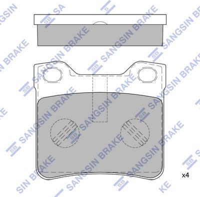 Hi-Q SP4267 - Тормозные колодки, дисковые, комплект avtokuzovplus.com.ua