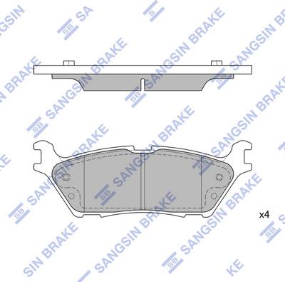 Hi-Q SP4274 - Тормозные колодки, дисковые, комплект avtokuzovplus.com.ua