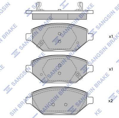 Hi-Q SP4278 - Тормозные колодки, дисковые, комплект avtokuzovplus.com.ua