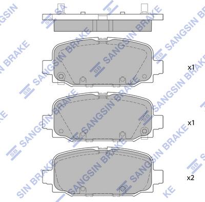 Hi-Q SP4283 - Тормозные колодки, дисковые, комплект avtokuzovplus.com.ua