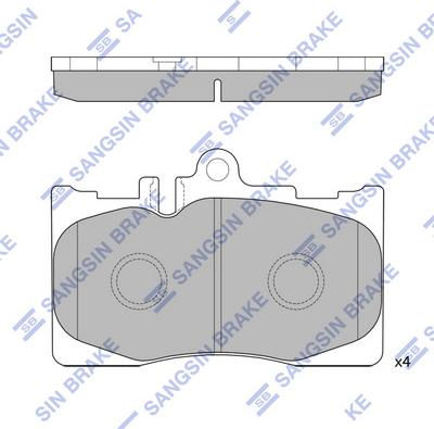 Hi-Q SP4314 - Тормозные колодки, дисковые, комплект avtokuzovplus.com.ua