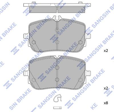 Hi-Q SP4336 - Тормозные колодки, дисковые, комплект avtokuzovplus.com.ua