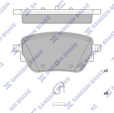 Hi-Q SP4337 - Тормозные колодки, дисковые, комплект avtokuzovplus.com.ua