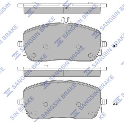 Hi-Q SP4346 - Тормозные колодки, дисковые, комплект avtokuzovplus.com.ua