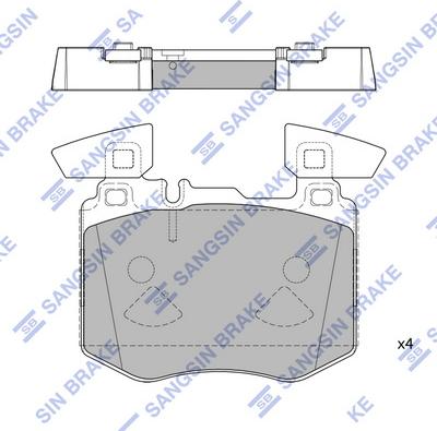 Hi-Q SP4348 - Тормозные колодки, дисковые, комплект avtokuzovplus.com.ua