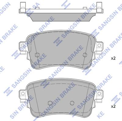 Hi-Q SP4362 - Тормозные колодки, дисковые, комплект avtokuzovplus.com.ua