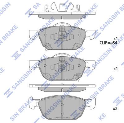 Hi-Q SP4365 - Тормозные колодки, дисковые, комплект avtokuzovplus.com.ua