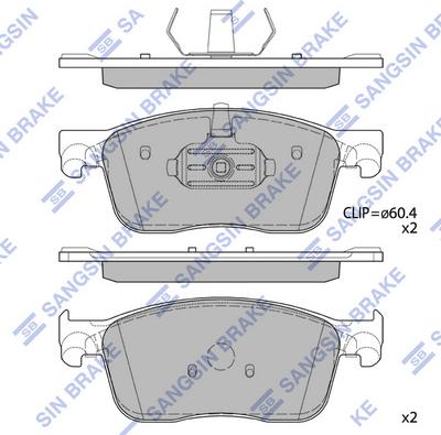 Hi-Q SP4370 - Тормозные колодки, дисковые, комплект avtokuzovplus.com.ua