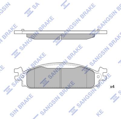 Hi-Q SP4384 - Тормозные колодки, дисковые, комплект avtokuzovplus.com.ua