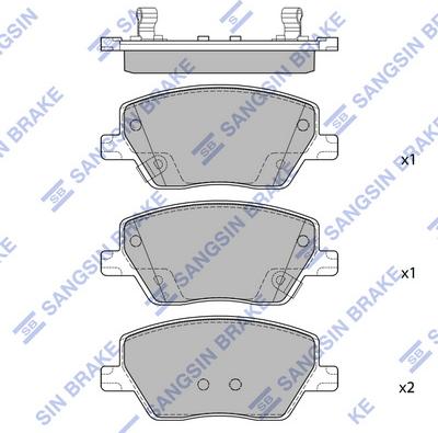 Hi-Q SP4412 - Гальмівні колодки, дискові гальма autocars.com.ua