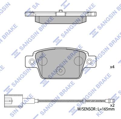 Hi-Q SP4415 - Гальмівні колодки, дискові гальма autocars.com.ua