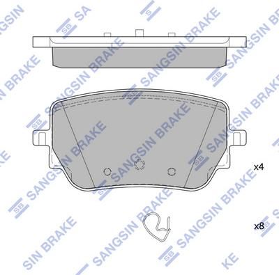 Hi-Q SP4439 - Тормозные колодки, дисковые, комплект avtokuzovplus.com.ua