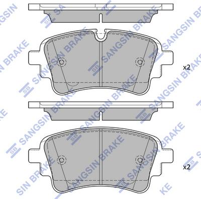 Hi-Q SP4474 - Тормозные колодки, дисковые, комплект avtokuzovplus.com.ua