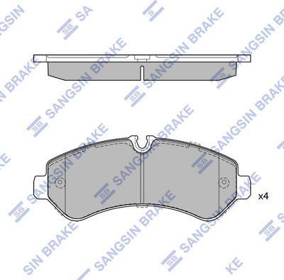 Hi-Q SP4481 - Тормозные колодки, дисковые, комплект avtokuzovplus.com.ua