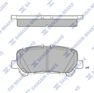 Hi-Q SP4502 - Гальмівні колодки, дискові гальма autocars.com.ua