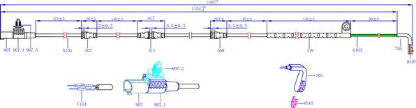 Hi-Q SWS1704 - Сигнализатор, износ тормозных колодок avtokuzovplus.com.ua