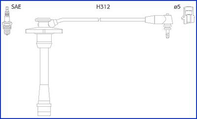 Hitachi 134130 - Комплект проводів запалювання autocars.com.ua