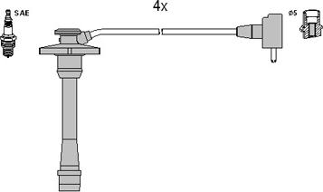 Hitachi 134132 - Комплект проводов зажигания avtokuzovplus.com.ua